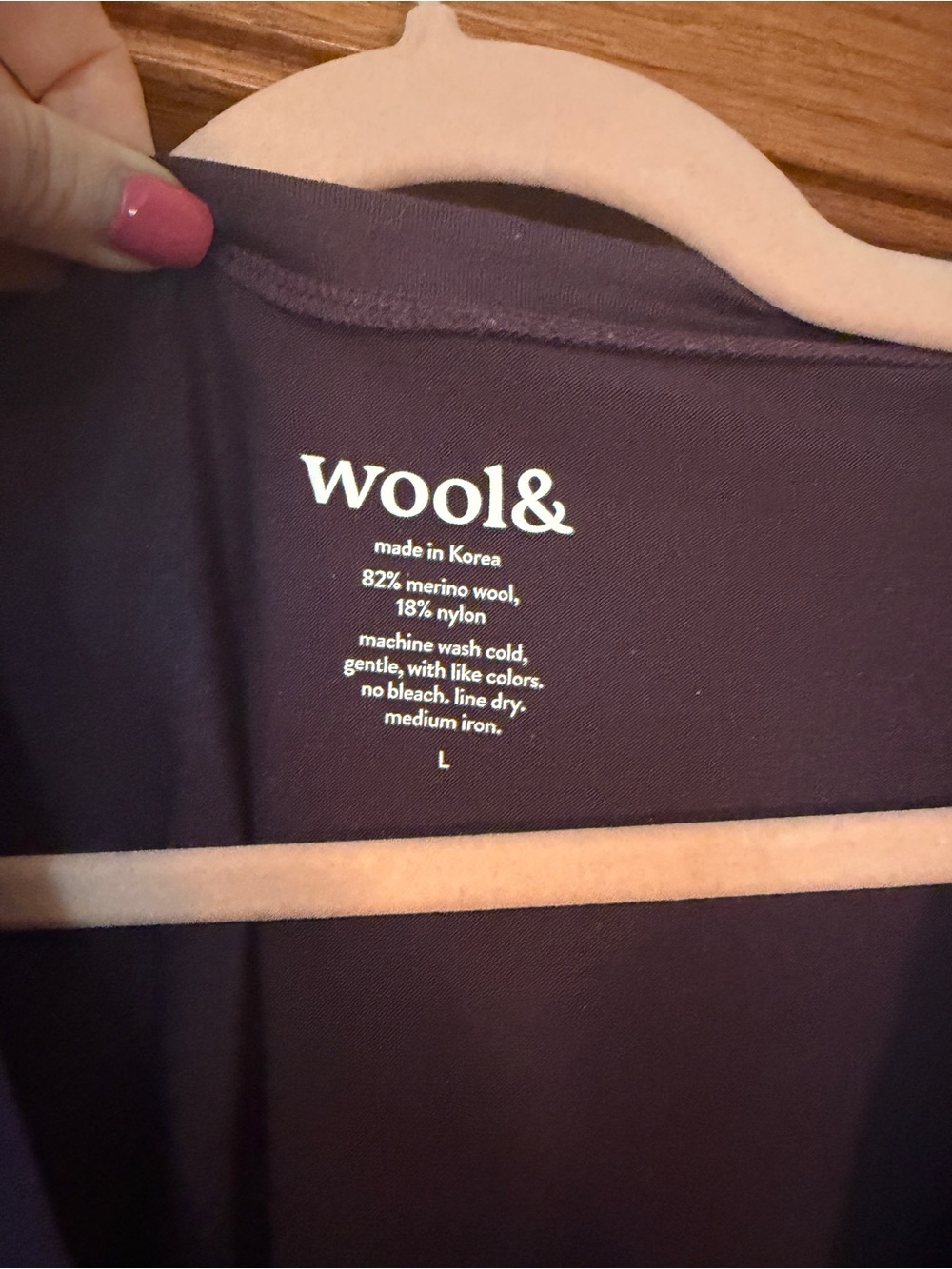 Wool& Bria dress in marionberry - Long Sleeve Button-Front Midi Dress in large - Picture 2 of 3